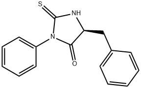 (5S)-3-苯基-5-(苯甲基)-2-硫代-4-咪唑啉酮 结构式