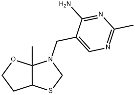 4-Pyrimidinamine, 2-methyl-5-[(tetrahydro-3a-methylfuro[2,3-d]thiazol-3(2H)-yl)methyl]- 结构式