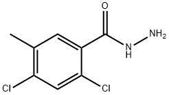 2,4-二氯-5-甲基苯甲酰肼 结构式