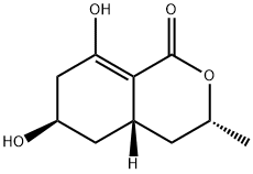 1H-2-Benzopyran-1-one, 3,4,4a,5,6,7-hexahydro-6,8-dihydroxy-3-methyl-, (3R,4aS,6R)- 结构式