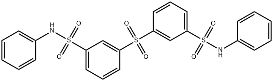 N-苯基-3-[3-(苯基氨磺酰基)苯磺酰基]苯-1-磺酰胺 结构式