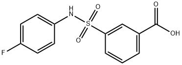 3-[(4-氟苯基)氨磺酰基]苯甲酸 结构式