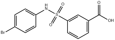 3-[(4-溴苯基)氨磺酰基]苯甲酸 结构式