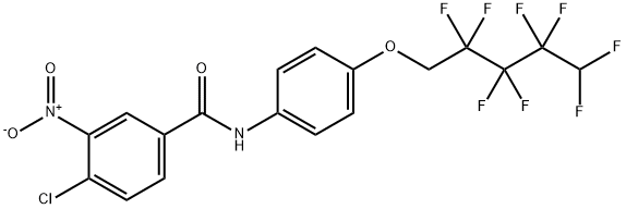 4-chloro-3-nitro-N-[4-(2,2,3,3,4,4,5,5-octafluoropentoxy)phenyl]benzamide 结构式