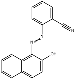 Benzonitrile, 2-[2-(2-hydroxy-1-naphthalenyl)diazenyl]- 结构式