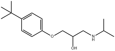 1-(4-(叔丁基)苯氧基)-3-(异丙基氨基)丙-2-醇 结构式