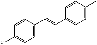 (E)-1-(4-chlorophenyl)-2-(4-methylphenyl)ethene 结构式