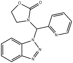 3-((1H-苯并[D][1,2,3]三唑-1-基)(吡啶-2-基)甲基)噁唑烷-2-酮 结构式