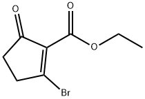 1-Cyclopentene-1-carboxylic acid, 2-bromo-5-oxo-, ethyl ester 结构式