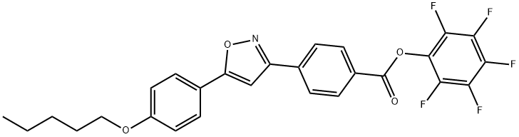 Benzoic acid, 4-[5-[4-(pentyloxy)phenyl]-3-isoxazolyl]-, 2,3,4,5,6-pentafluorophenyl ester 结构式
