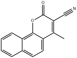 2H-Naphtho[1,2-b]pyran-3-carbonitrile, 4-methyl-2-oxo- 结构式
