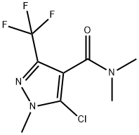 5-氯-N,N,1-三甲基-3-(三氟甲基)-1H-吡唑-4-甲酰胺 结构式