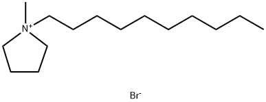 N-癸基-N-甲基吡咯烷溴盐 结构式