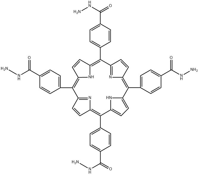 Benzoic acid, 4,4',4'',4'''-(21H,23H-porphine-5,10,15,20-tetrayl)tetrakis-, tetrahydrazide (9CI) 结构式