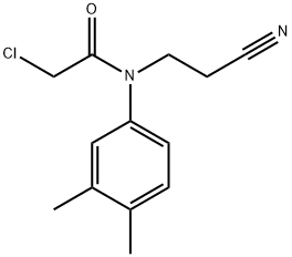 2-氯-N-(2-氰基乙基)-N-(3,4-二甲基苯基)乙酰胺 结构式