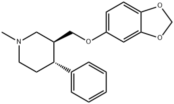 (3S,4R)-3-((benzo[d][1,3]dioxol-5-yloxy)methyl)-1-methyl-4-phenylpiperidine 结构式