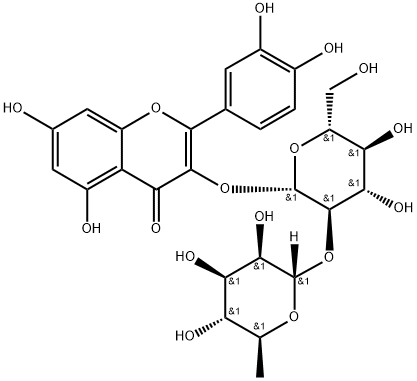 槲皮素-3-O-新橙皮苷 结构式