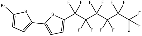 5-Bromo-5′-(tridecafluorohexyl)-2,2′-bithiophene 结构式