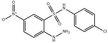 N-(4-氯苯基)-2-肼基-5-硝基苯-1-磺酰胺 结构式