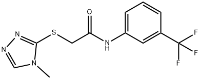 Acetamide, 2-[(4-methyl-4H-1,2,4-triazol-3-yl)thio]-N-[3-(trifluoromethyl)phenyl]- 结构式