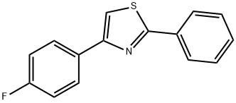 Thiazole, 4-(4-fluorophenyl)-2-phenyl- 结构式