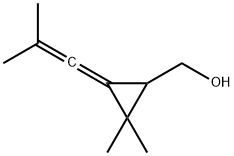 Cyclopropanemethanol, 2,2-dimethyl-3-(2-methyl-1-propen-1-ylidene)- 结构式