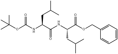 L-Leucine, N-[(1,1-dimethylethoxy)carbonyl]-L-leucyl-, phenylmethyl ester 结构式