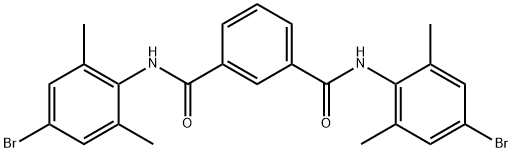 1-N,3-N-bis(4-bromo-2,6-dimethylphenyl)benzene-1,3-dicarboxamide 结构式