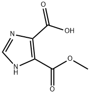 5-(甲氧羰基)-1H-咪唑-4-羧酸 结构式