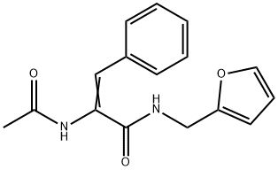 (Z)-2-acetamido-N-(furan-2-ylmethyl)-3-phenylprop-2-enamide 结构式