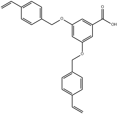3,5-双[(4-乙烯基苯基)甲氧基]苯甲酸 结构式