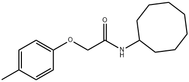 N-环辛基-2-(对甲苯氧基)乙酰胺 结构式