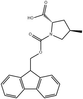 FMOC-反式-4-甲基-L-脯氨酸 结构式