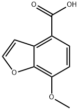 4-Benzofurancarboxylic acid, 7-methoxy- 结构式