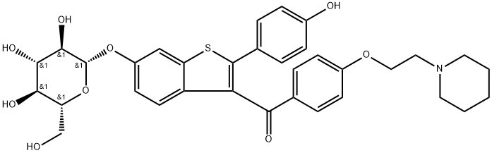 6-Raloxifene-β-D-glucopyranoside 结构式