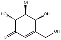2-Cyclohexen-1-one, 4,5,6-trihydroxy-3-(hydroxymethyl)-, (4R,5S,6R)- 结构式