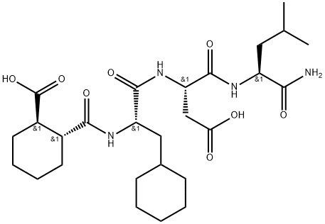 N-{[(1R,2R)-2-Carboxycyclohexyl]carbonyl}-3-cyclohexyl-L-alanyl-L-α-aspartyl-L-leucinamide 结构式