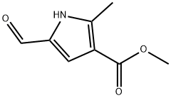 5-甲酰基-2-甲基-1H-吡咯-3-甲酸甲酯 结构式