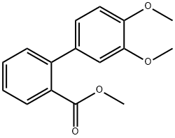 [1,1'-Biphenyl]-2-carboxylic acid, 3',4'-dimethoxy-, methyl ester 结构式