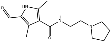 1H-Pyrrole-3-carboxamide, 5-formyl-2,4-dimethyl-N-[2-(1-pyrrolidinyl)ethyl]- 结构式