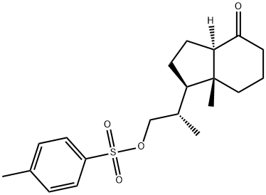 (S)-2-[(1R,3aR,7aR)-octahydro-7a-methyl-4-oxo-4H-inden-1-yl]propyl 4-methylbenzenesulfonate 结构式