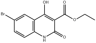 6-溴-4-羟基-2-氧代-1,2-二氢喹啉-3-羧酸乙酯 结构式