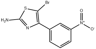 2-Thiazolamine, 5-bromo-4-(3-nitrophenyl)- 结构式