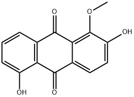 2,5-二羟基-1-甲氧基蒽醌 结构式