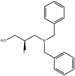 (R)-3-(dibenzylamino)-2-fluoropropan-1-ol 结构式