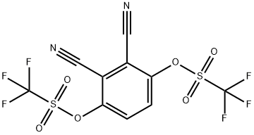 Methanesulfonic acid, 1,1,1-trifluoro-, 1,1'-(2,3-dicyano-1,4-phenylene) ester 结构式