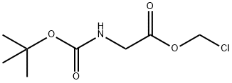 Glycine, N-[(1,1-dimethylethoxy)carbonyl]-, chloromethyl ester 结构式