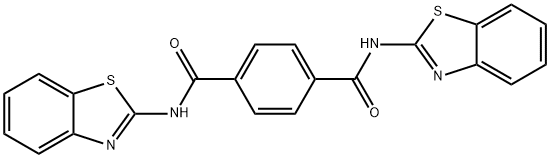 1-N,4-N-bis(1,3-benzothiazol-2-yl)benzene-1,4-dicarboxamide 结构式