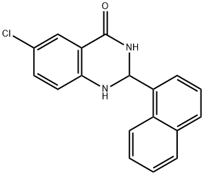 6-氯-2-(萘-1-基)-2,3-二氢喹唑啉-4(1H)-酮 结构式