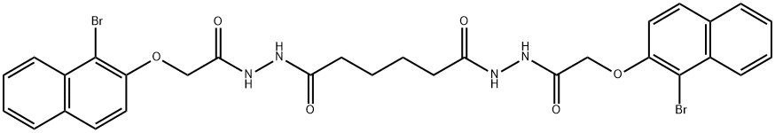 N'1,N'6-bis{[(1-bromo-2-naphthyl)oxy]acetyl}hexanedihydrazide 结构式